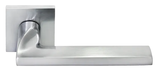 KAFFEE, ручка дверная на квадратной накладке MH-50-S6 SC, цвет - матовый хром KAFFEE, ручка дверная на квадратной накладке MH-50-S6 SC, цвет - матовый хром