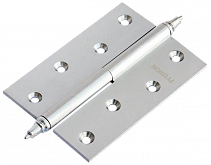 Дверные петли MB 100X70X3 SC L C, петля латунная с коронкой левая, цвет - мат.хром